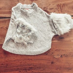 Dolman Fur Baby Girl Sweater Sassy Stylish